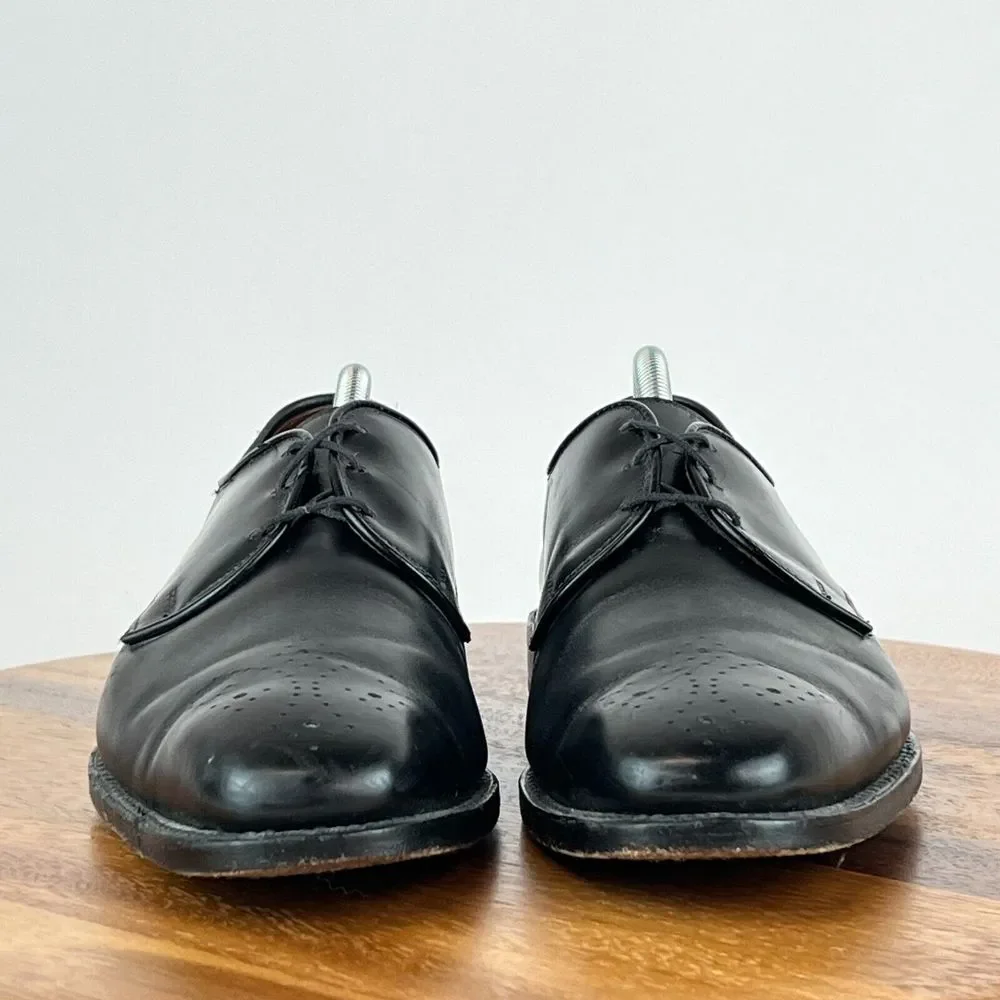 Mens Allen Edmonds Flatiron Black Leather‎ Brogue Oxford Dress Shoes Size 8.5 D